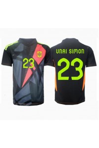 Fotbalové Dres Španělsko Unai Simon #23 Brankářské Venkovní Oblečení ME 2024 Krátký Rukáv